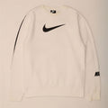 Nike Herren-Sweatshirt mit Grafik, groß, aus weißer Baumwolle