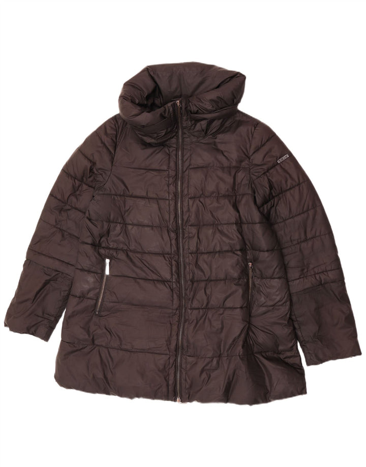 Geox Respira Damen Übergroße wattierte Jacke UK 10 Small Schwarz Polyester
