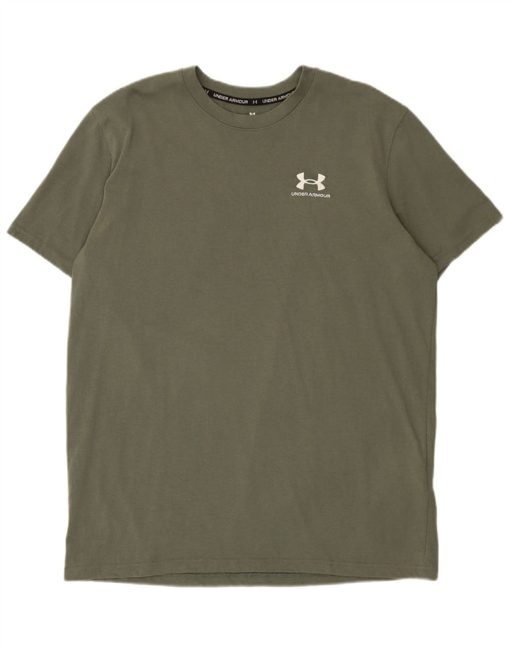 Under Armour Herren T-Shirt Top Large Khaki Baumwolle