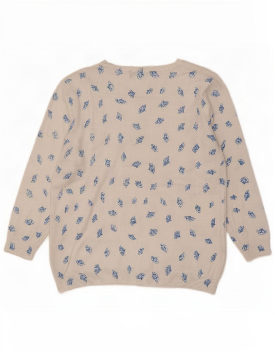 Marks & Spencer Damen-Pullover mit abstraktem Muster und U-Boot-Ausschnitt, Gr. 12, Medi