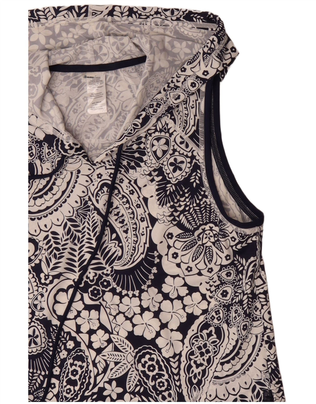 Tommy Bahama Damen ärmelloses Blusenoberteil, Größe S, Marineblau, Nylon