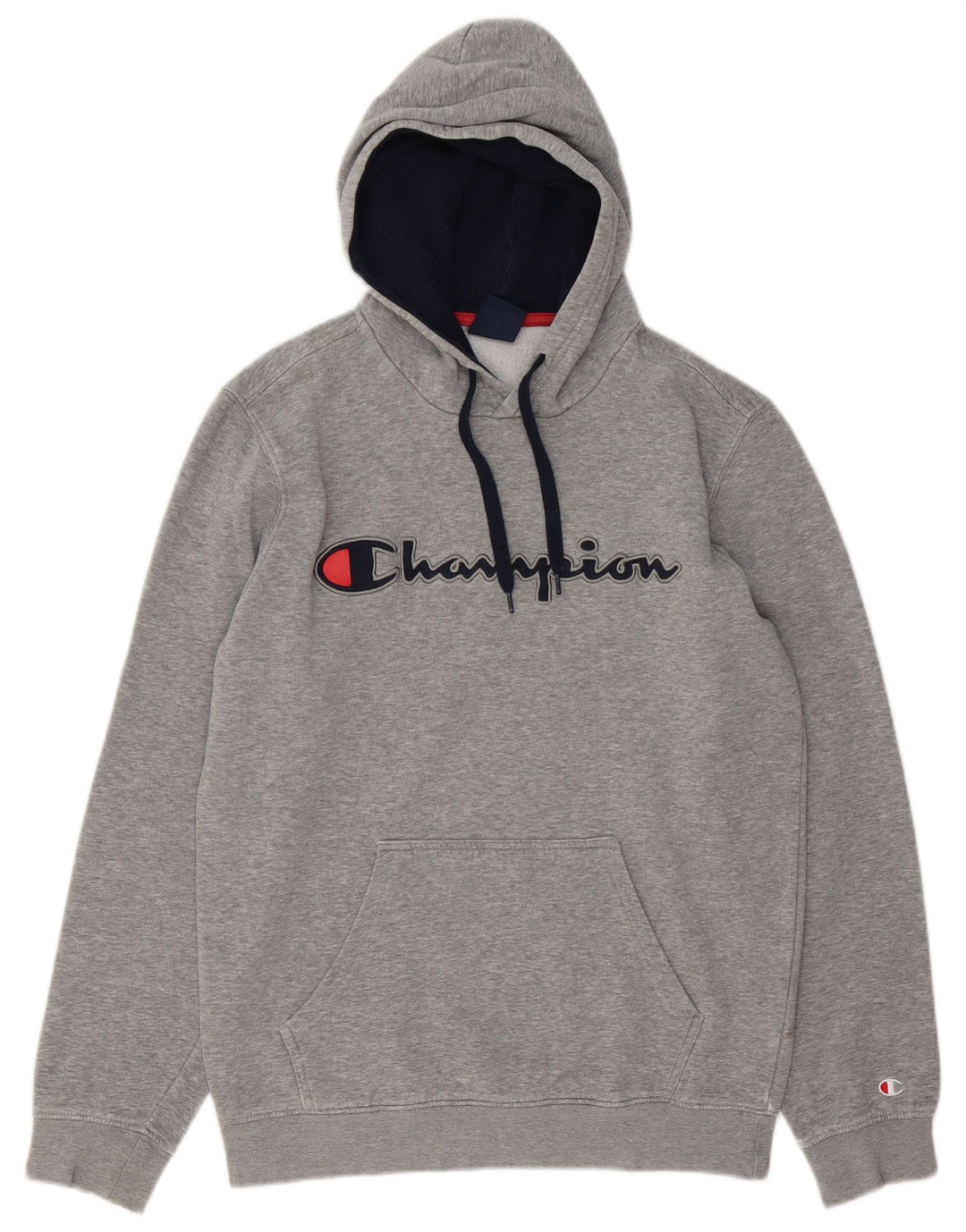 CHAMPION Herren-Kapuzenpullover mit Grafik, mittelgrau gesprenkelte Baumwolle