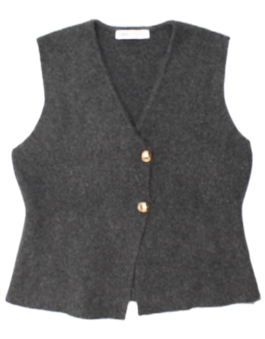 Zara Damen Weste UK 14 Large Grau Polyester