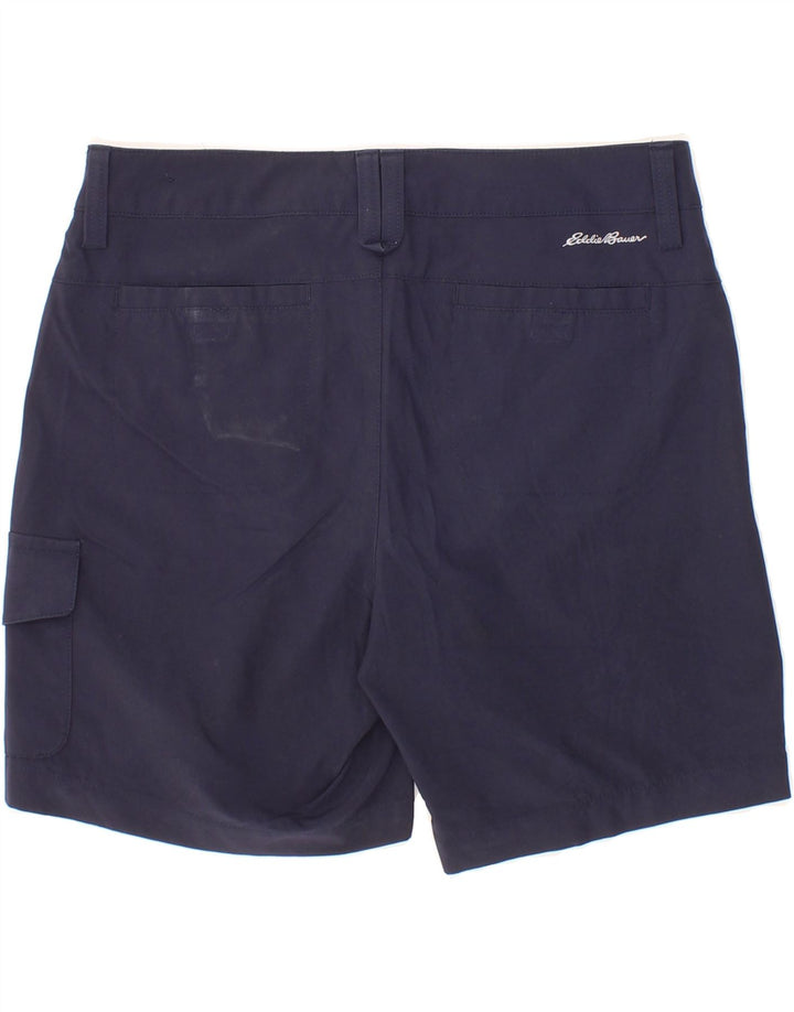 EDDIE BAUER Womens Cargo Shorts US 4 Small W28 Navy Blue Polyester Vintage Eddie Bauer and Second-Hand Eddie Bauer from Messina Hembry 
