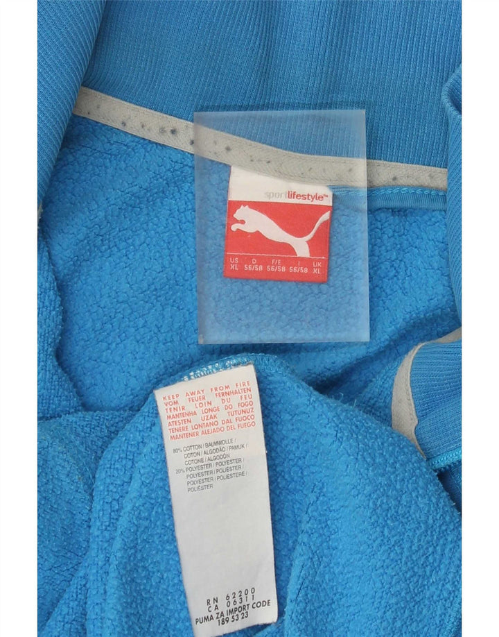 Puma Herren Graphic Trainingsanzug Top Jacke XL Blau Baumwolle