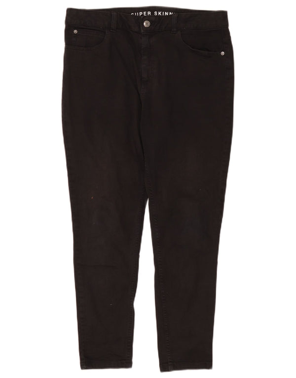 Marks & Spencer Damen Super Skinny Jeans UK 14 Large W32 L26 Schwarze Baumwolle
