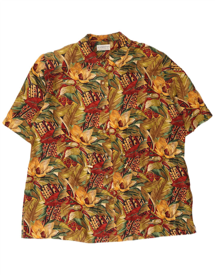 Givenchy Damen Kurzarm-Hemdbluse EU 50 3XL Mehrfarbig geblümt