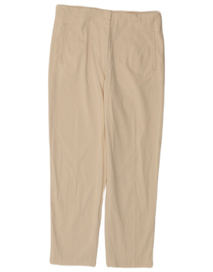 Massimo Dutti Damen-Hose, kurz geschnitten, EU 42, Größe L, W30, L25, Weiß