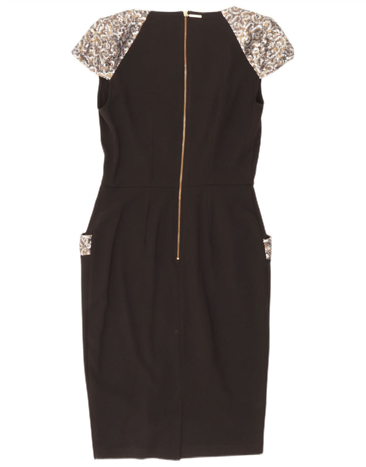 CLOSET Damen Etuikleid UK 10 Small Schwarz Polyester