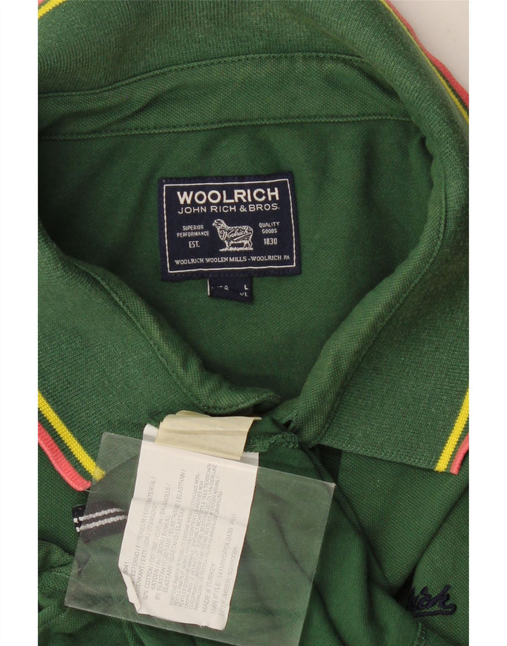 Woolrich Herren-Poloshirt, große grüne Baumwolle