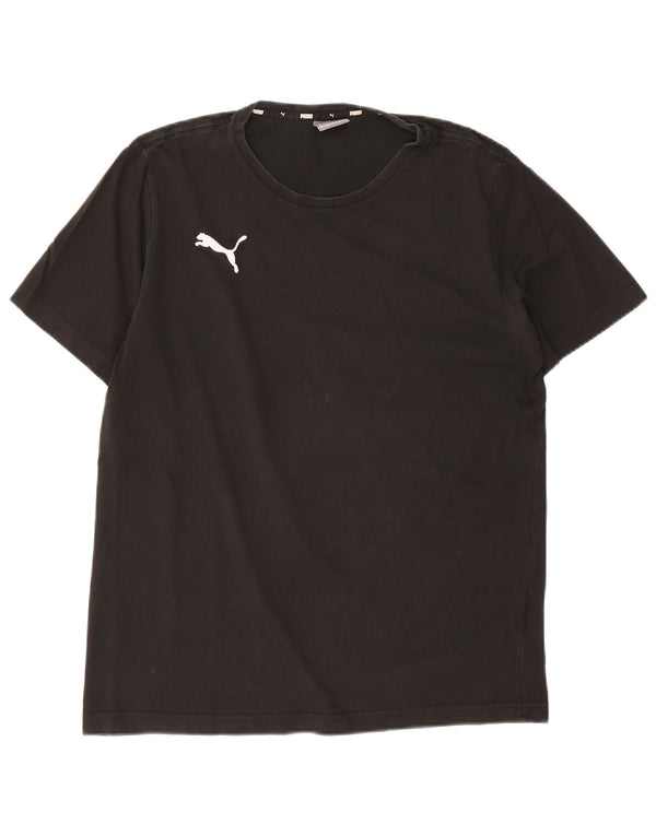 Puma Herren T-Shirt Top Medium Schwarz Baumwolle