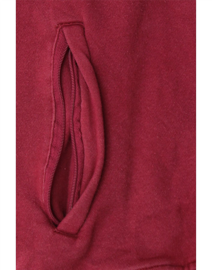 UMBRO Herren-Kapuzenpullover, XL, Burgunderrot, Colourblock-Baumwolle