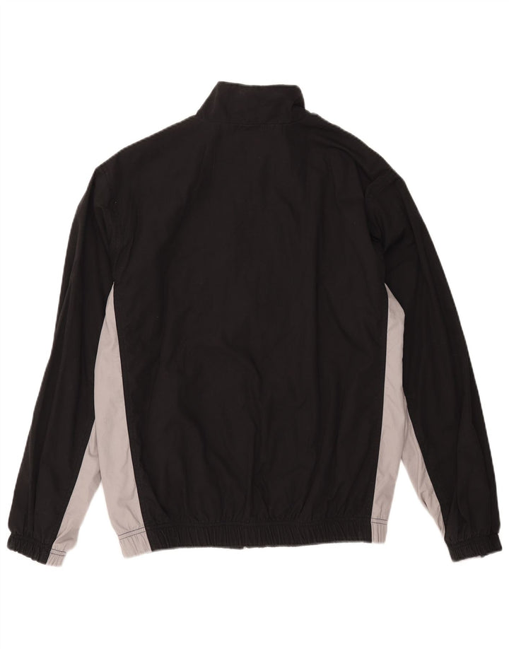 Nike Herren-Trainingsanzug-Oberteiljacke UK 39/41 Mittelschwarzes Colourblock-Polyester