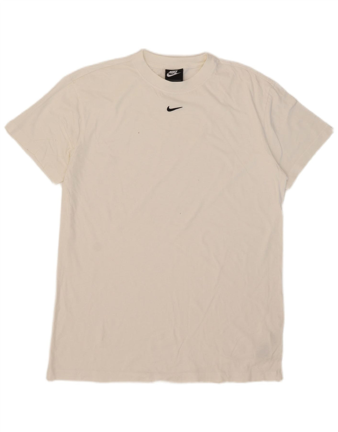 Nike Herren T-Shirt Top aus mittelweißer Baumwolle