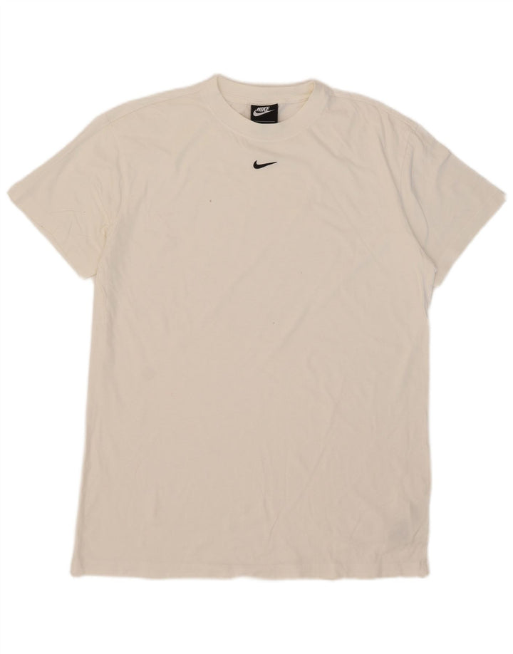 Nike Herren T-Shirt Top aus mittelweißer Baumwolle