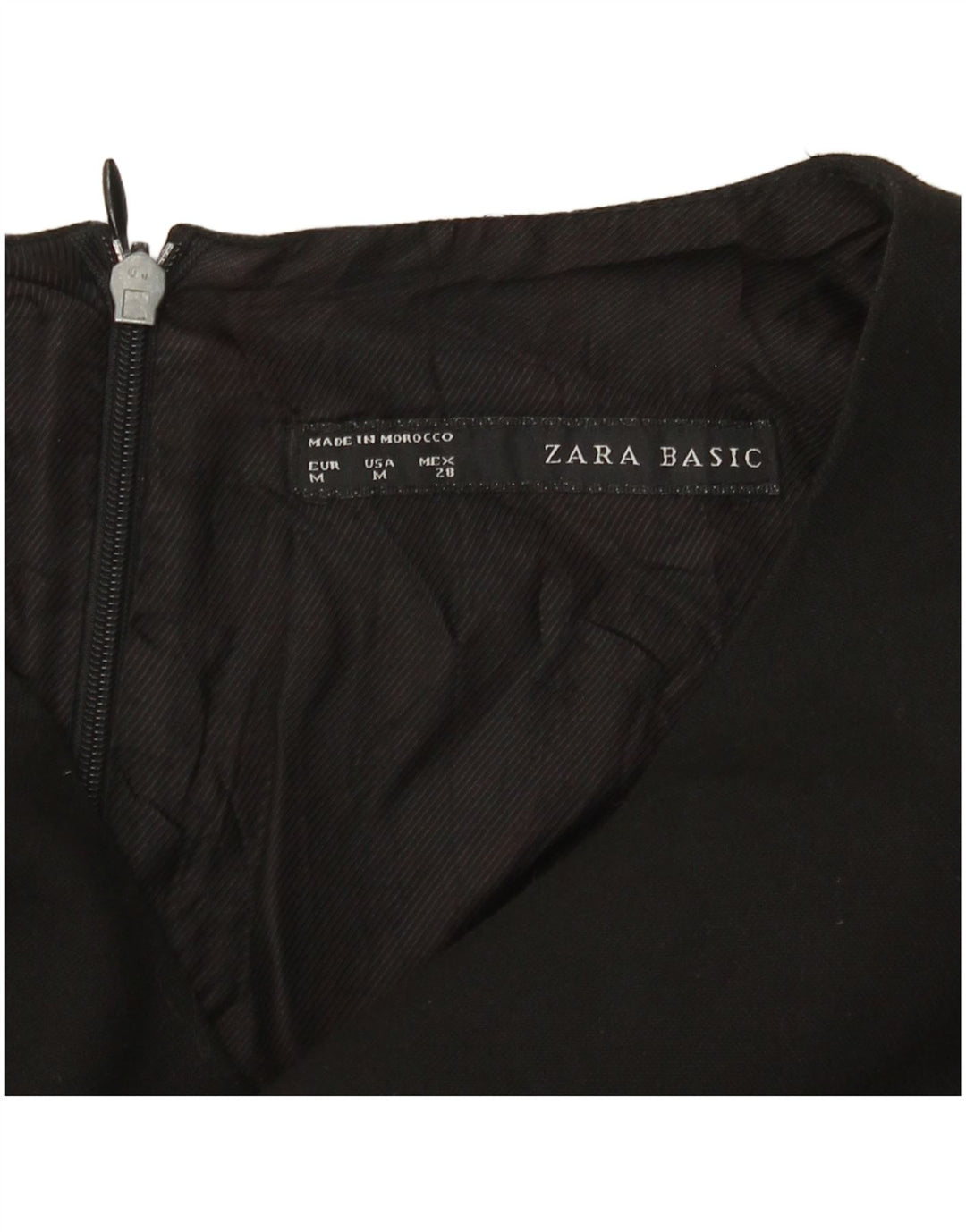 ZARA Damen figurbetontes Kleid UK 12 Medium Schwarz