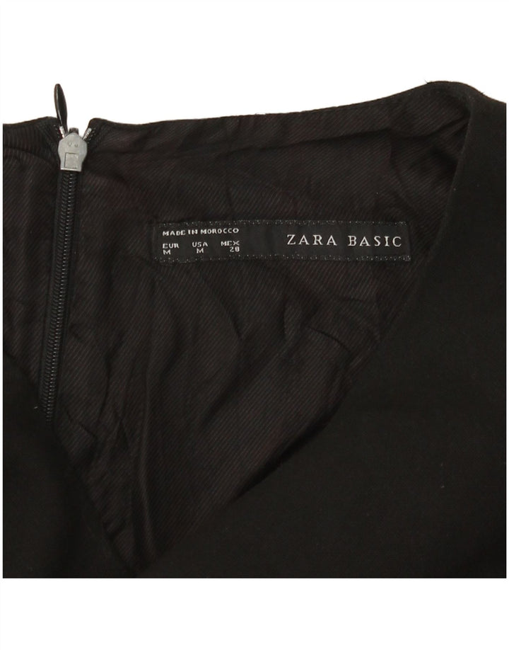 ZARA Damen figurbetontes Kleid UK 12 Medium Schwarz