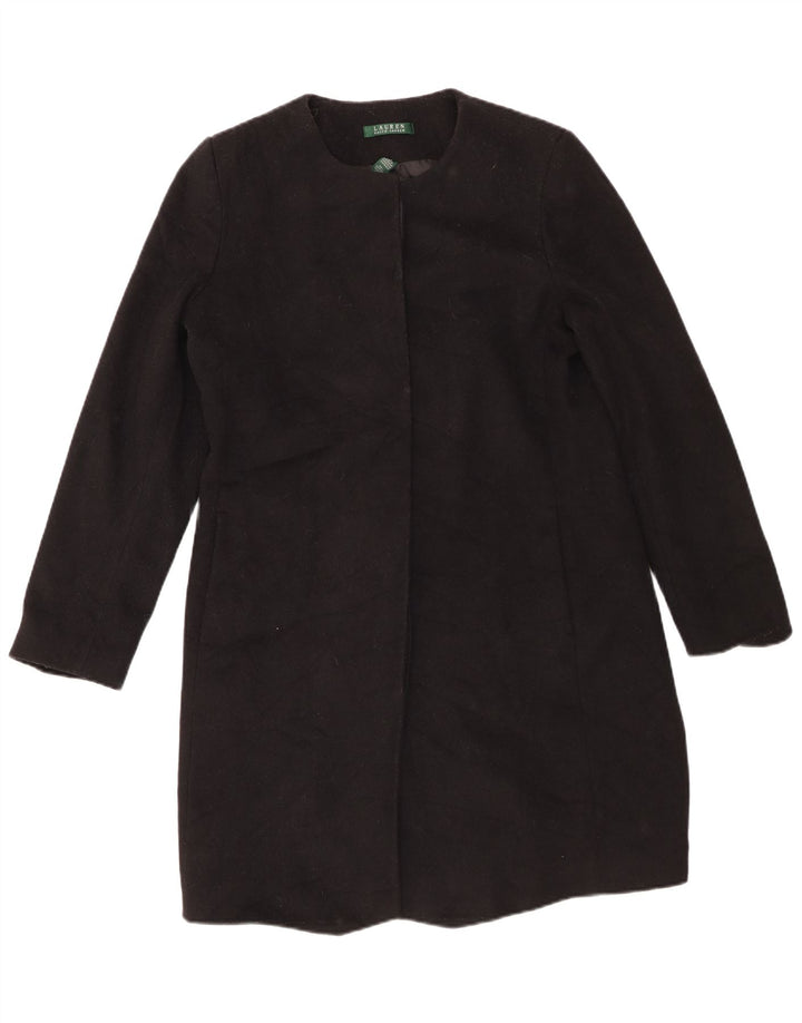 Ralph Lauren Damenmantel US 10 Große schwarze Wolle
