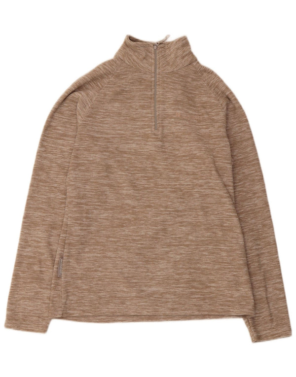 Mountain Warehouse Damen-Fleecepullover mit Reißverschluss am Kragen, Gr. 10, Größe S, Beige gefleckt