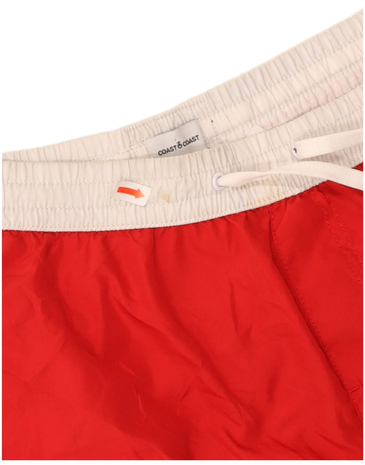COAST Womens Swimming Shorts UK 18 XL  Red Colourblock Polyester