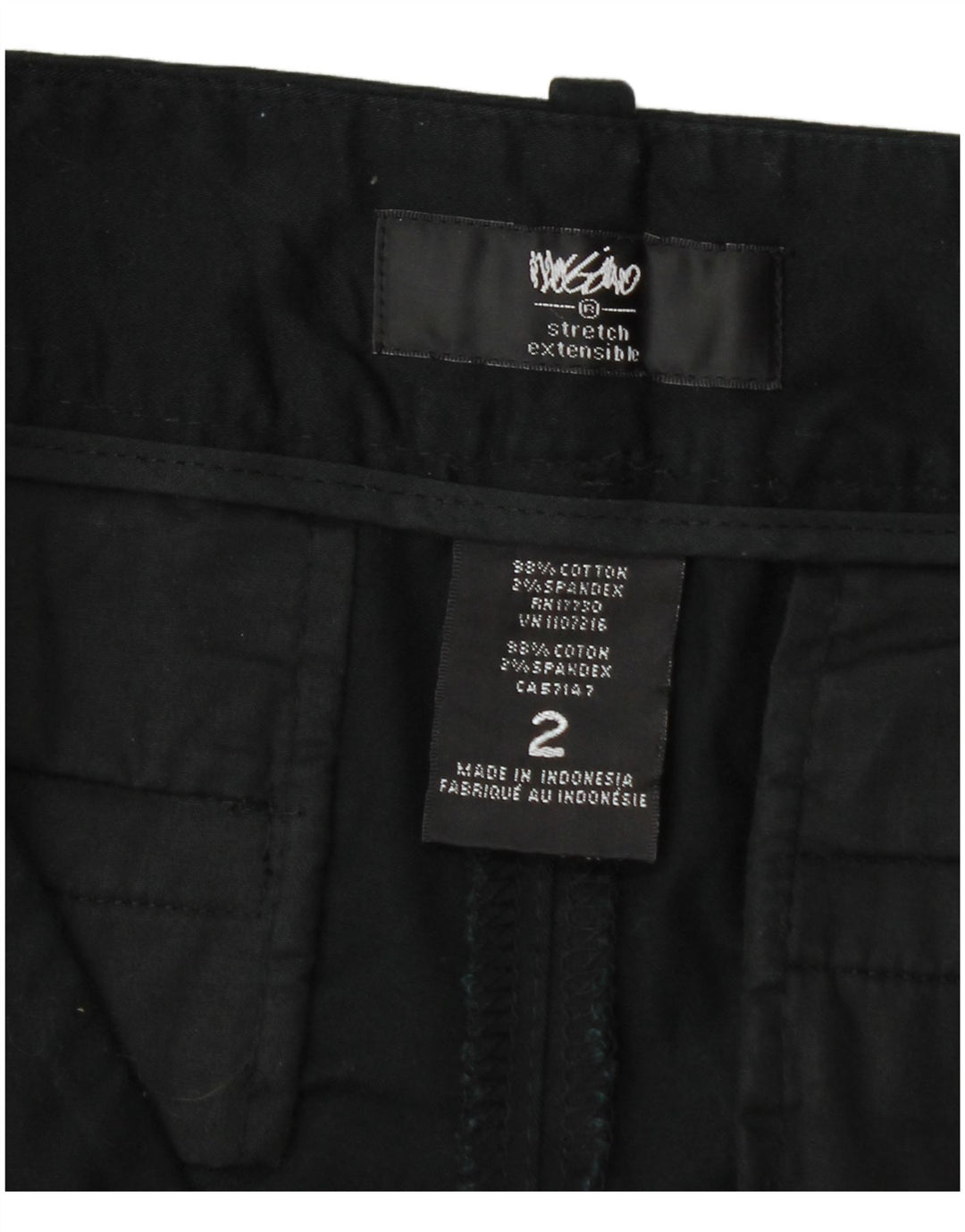 Mossimo Damen Chino-Shorts US 2 XS W32 Schwarze Baumwolle
