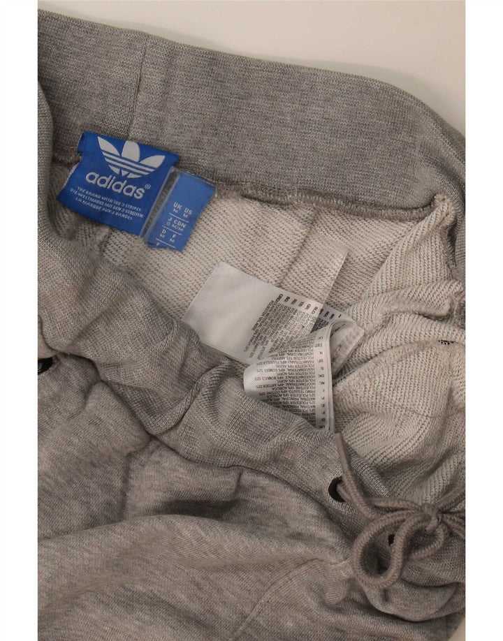 Adidas Herren-Sportshorts aus mittelgrau gefleckter Baumwolle