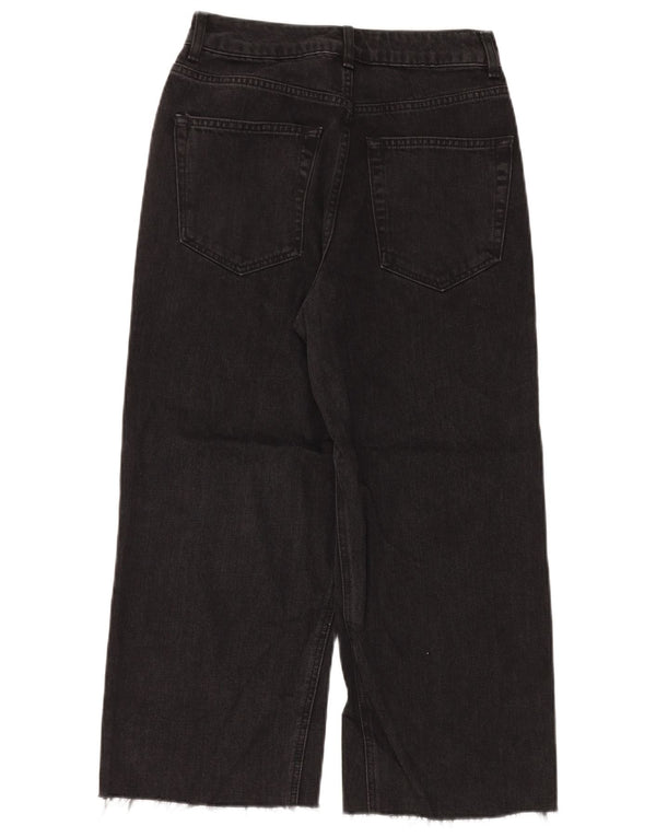 TOPSHOP Damen-Jeans mit weitem Bein, W28, L23, schwarzes Polyester