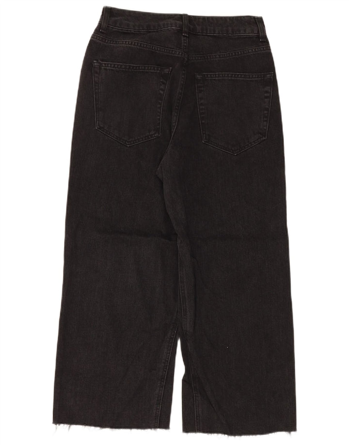 TOPSHOP Damen-Jeans mit weitem Bein, W28, L23, schwarzes Polyester