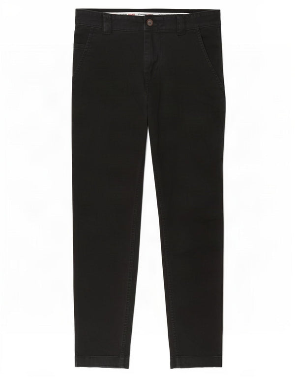 Tommy Hilfiger Slim Chino-Hose für Damen, W31, L30, schwarze Baumwolle