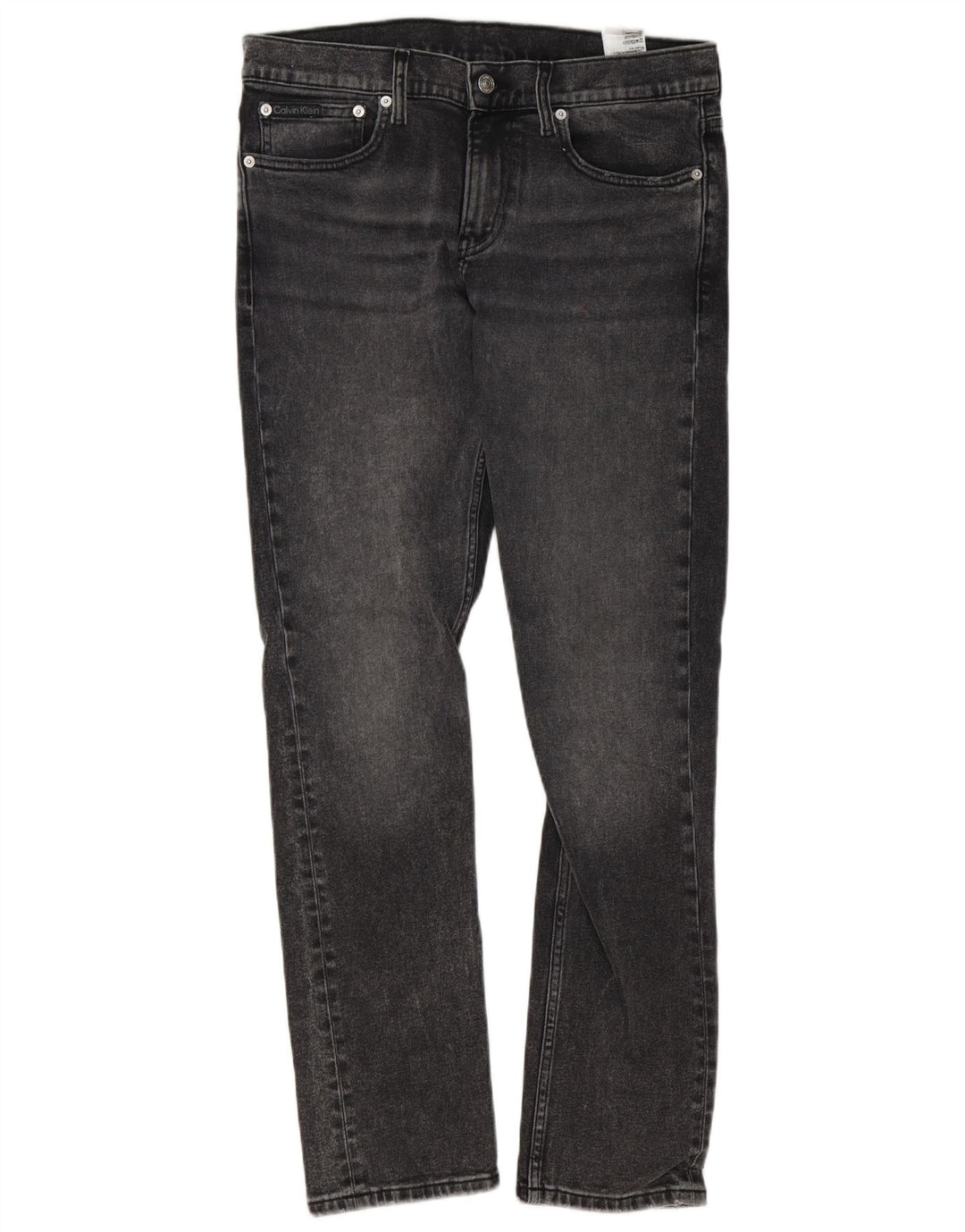 Calvin Klein Herren Slim Jeans W32 L32 Graue Baumwolle