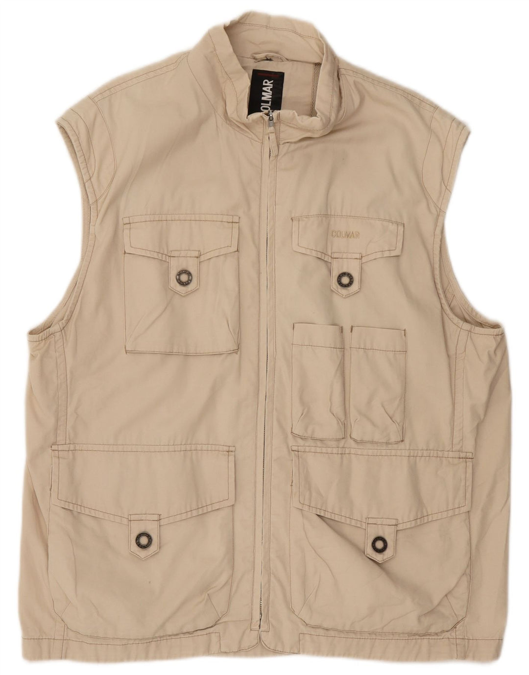 Colmar Herren Utility Gilet UK 42 XL Beige Baumwolle
