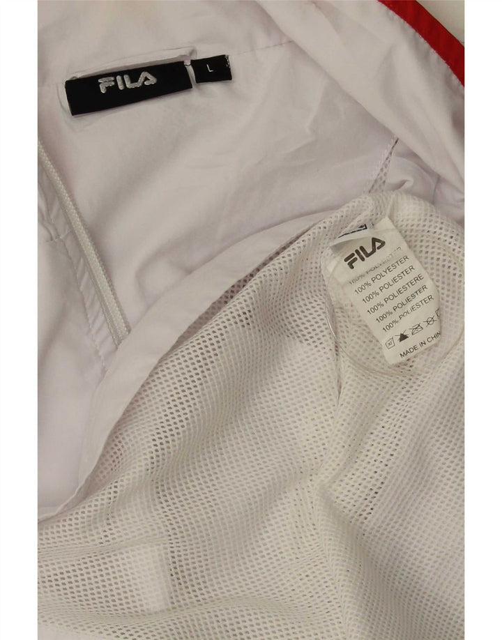 Fila Damen-Trainingsanzugoberteil, Jacke, UK 16, Größe L, Weiß, Polyester
