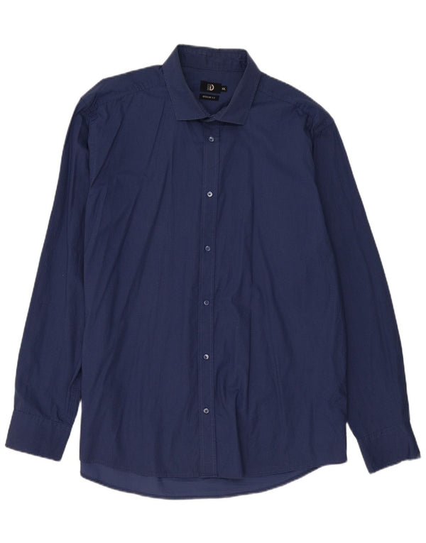 Dack's Herren-Hemd mit regulärer Passform, 2XL, marineblau, aus geometrischer Baumwolle