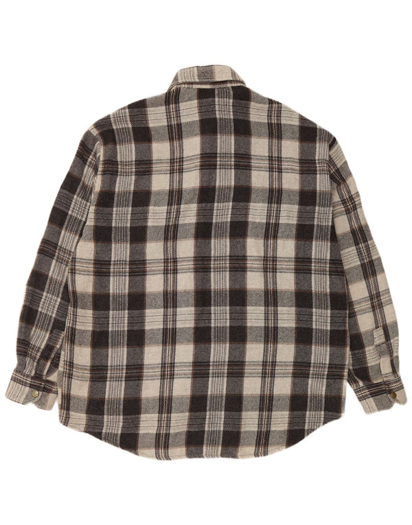 European Project Herren-Flanellhemd 2XL, grau kariert, Acryl