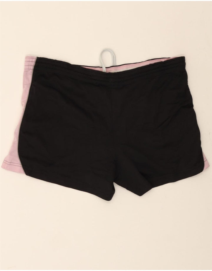 NIKE Womens Sport Shorts US 8/10 Medium  Black Colourblock Polyester Vintage Nike and Second-Hand Nike from Messina Hembry 