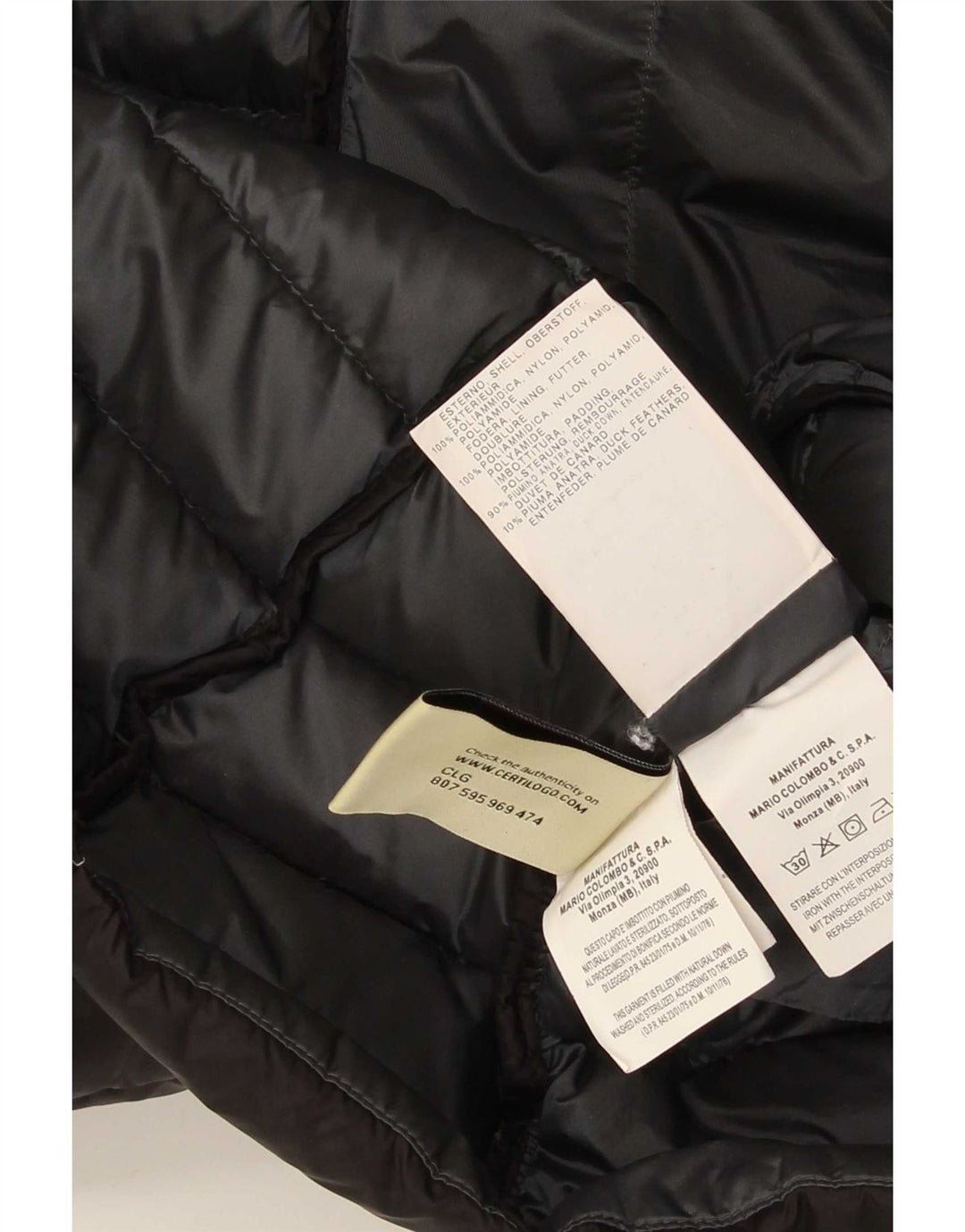 Colmar Damen Wattierte Jacke mit Kapuze IT 40 XS Schwarz Nylon