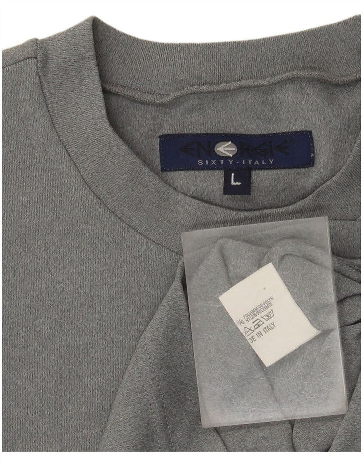 Energie T-Shirt mit Grafik für Jungen, 13–14 Jahre, Größe L, Grau, Polyamid