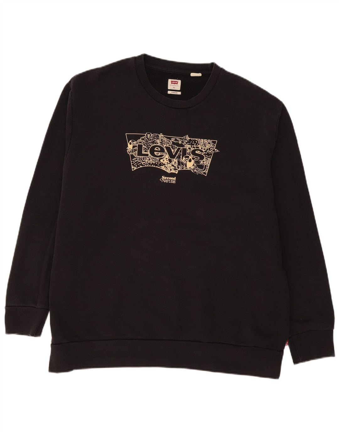 Levi's Herren Graphic Standard Fit Sweatshirt Pullover XL Schwarz Baumwolle