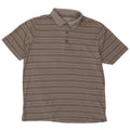 EDDIE BAUER Herren-Poloshirt aus mittelgrauer, gestreifter Baumwolle