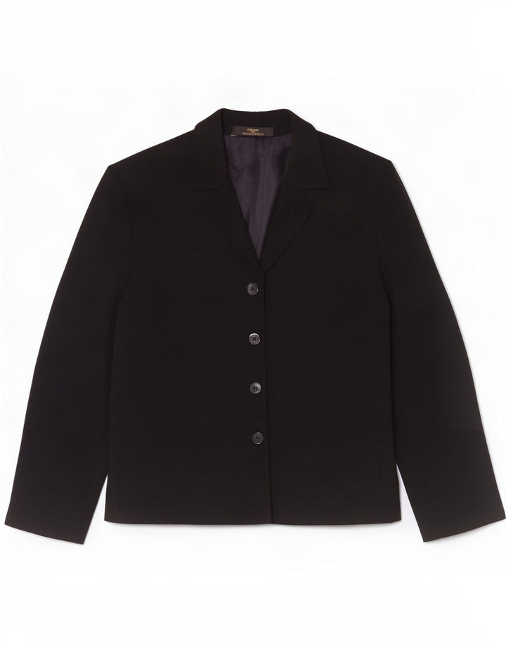 Marks & Spencer Damen St. Michael 4 Button Blazer Jacke UK 16 Large Schwarz