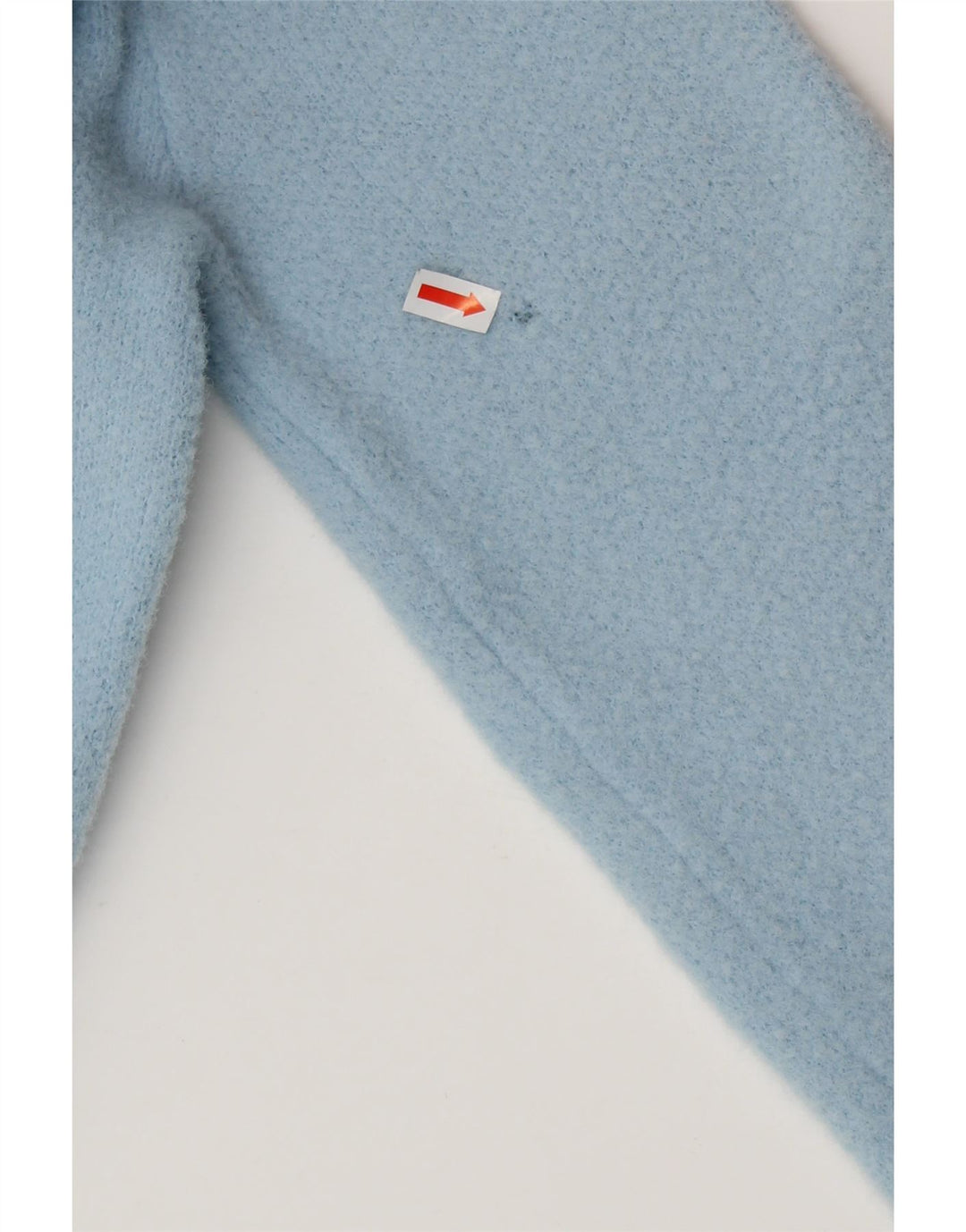 ZARA Damen Crop Crew Neck Pullover Pullover UK 10 Small Blue Nylon