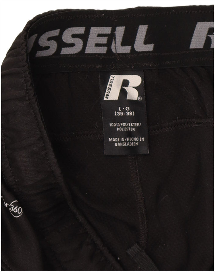 Russell Athletic Herren-Sportshorts, groß, aus schwarzem Polyester