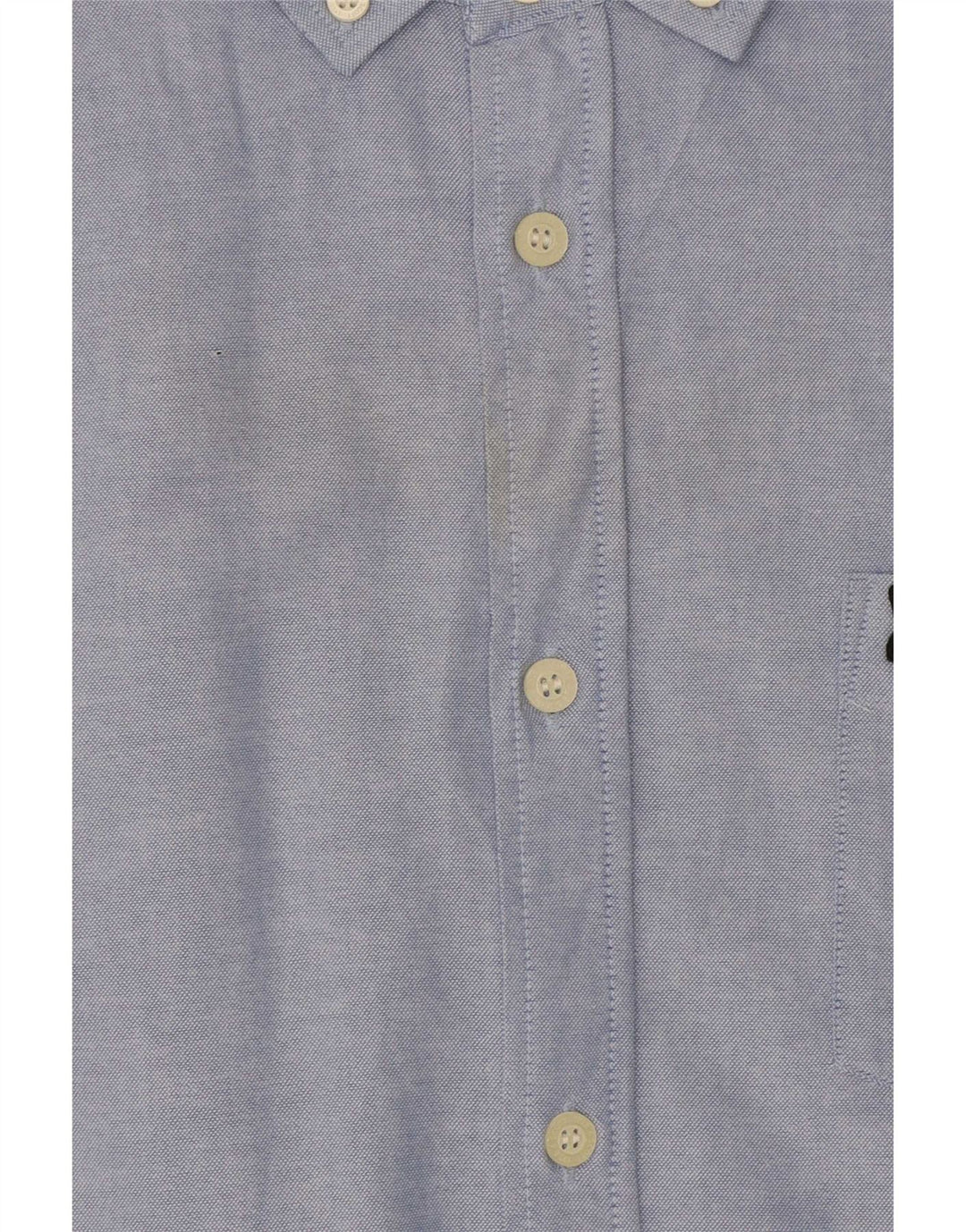 Lyle & Scott Herren-Kurzarmhemd, Größe L, Blau, Baumwolle