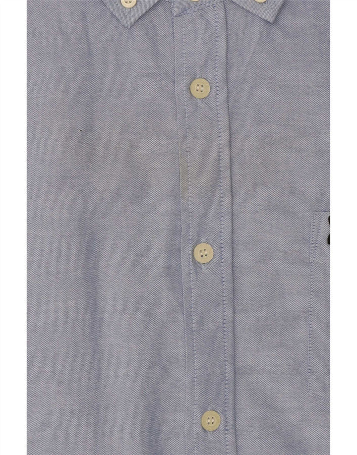 Lyle & Scott Herren-Kurzarmhemd, Größe L, Blau, Baumwolle