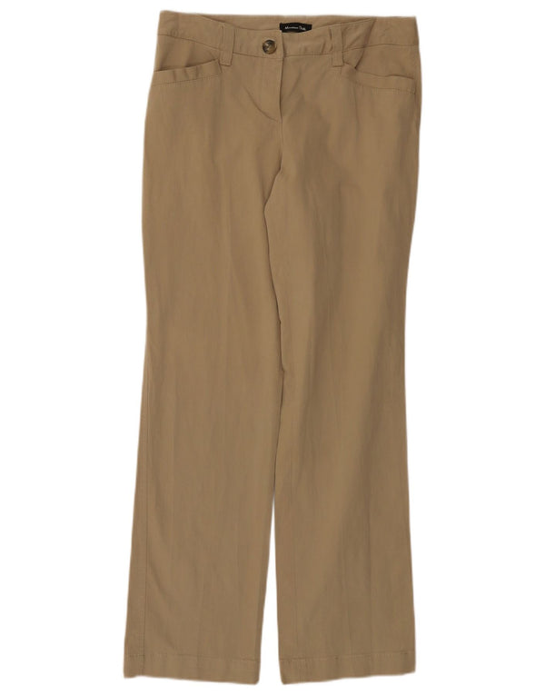 Massimo Dutti Damen Bootcut Freizeithose EU 42 Large W32 L32 Beige
