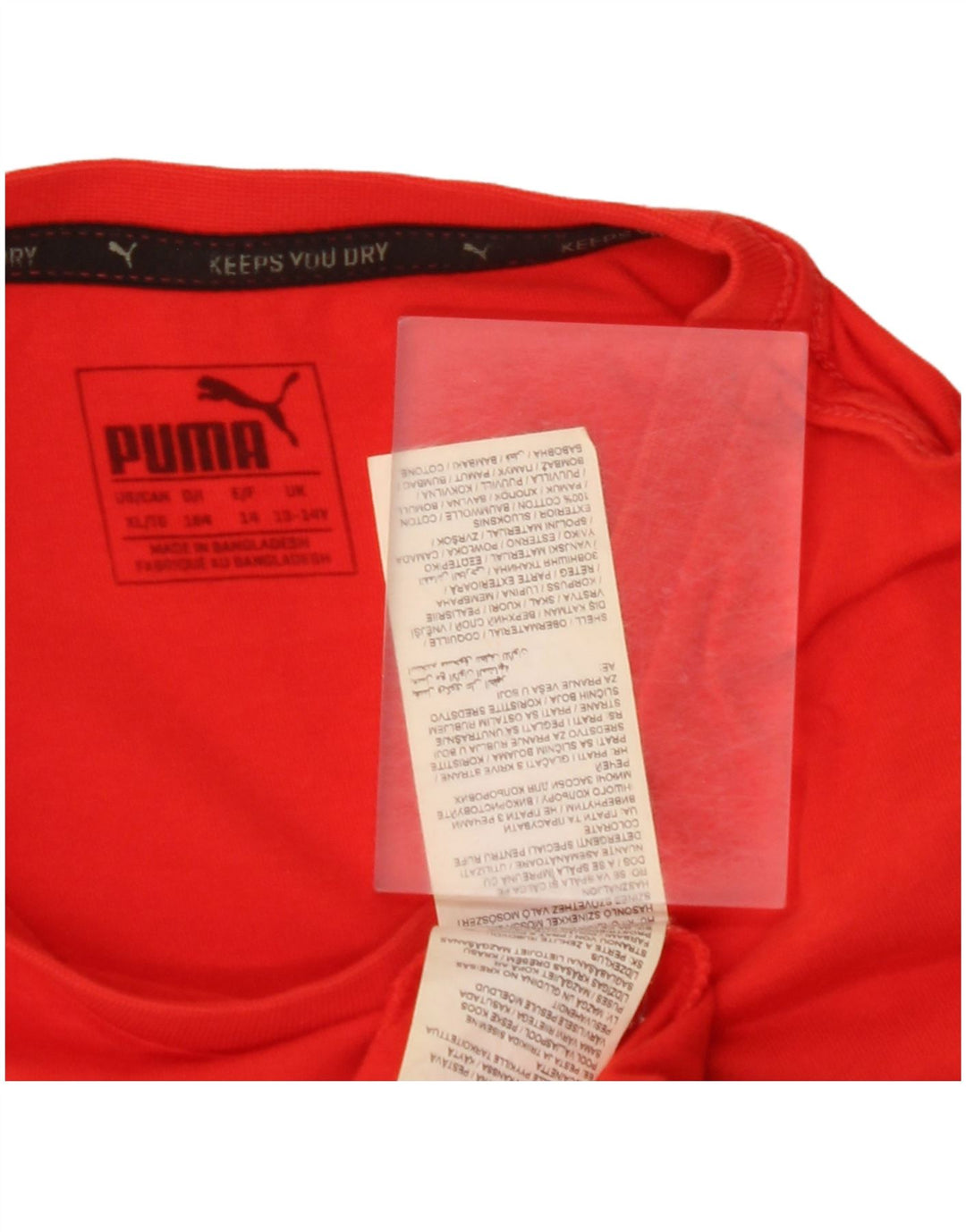 PUMA Jungen Graphic T-Shirt Top 13–14 Jahre, rote Baumwolle