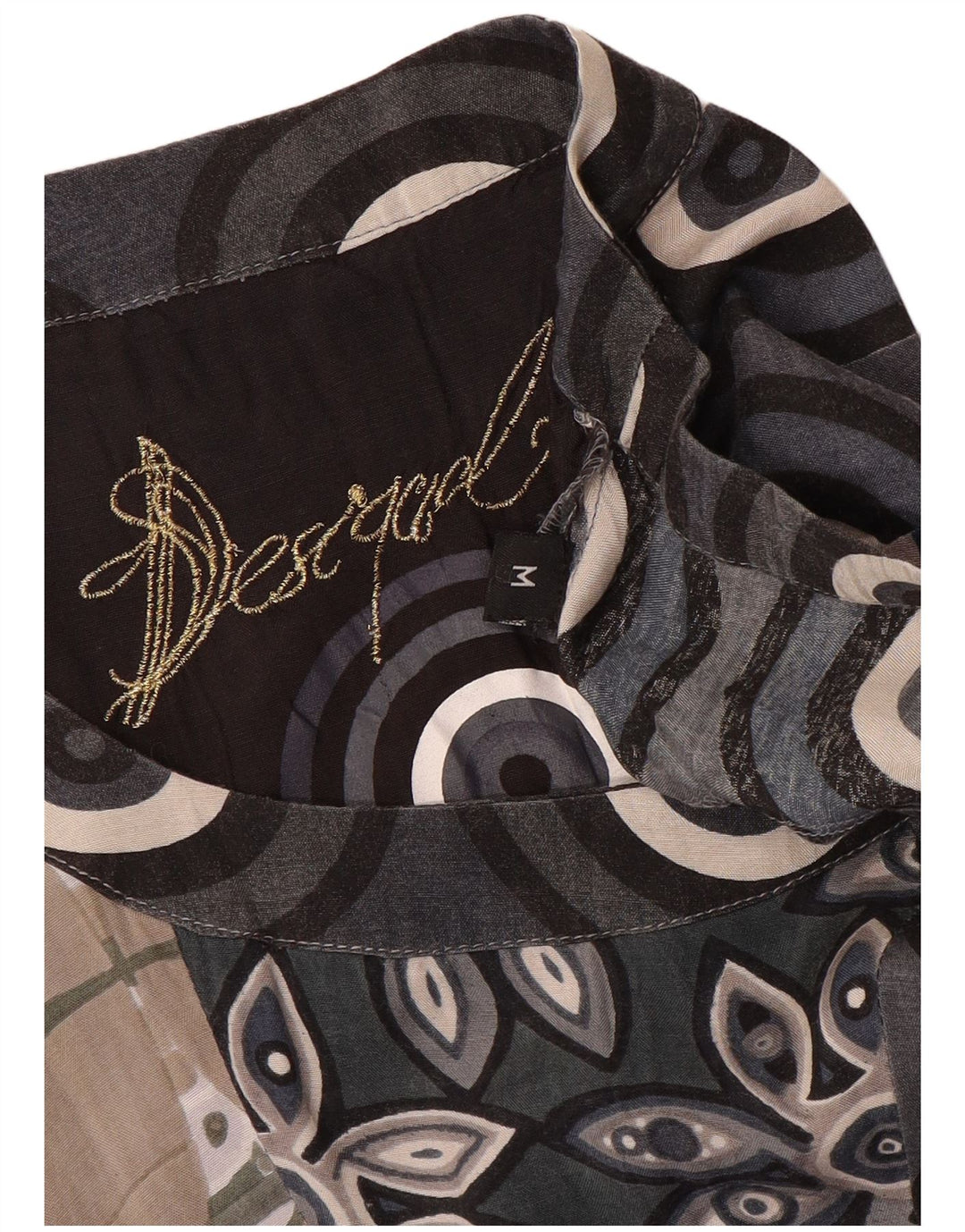 Desigual Damen A-Linien-Kleid UK 12 Medium Mehrfarbig Geometrisch