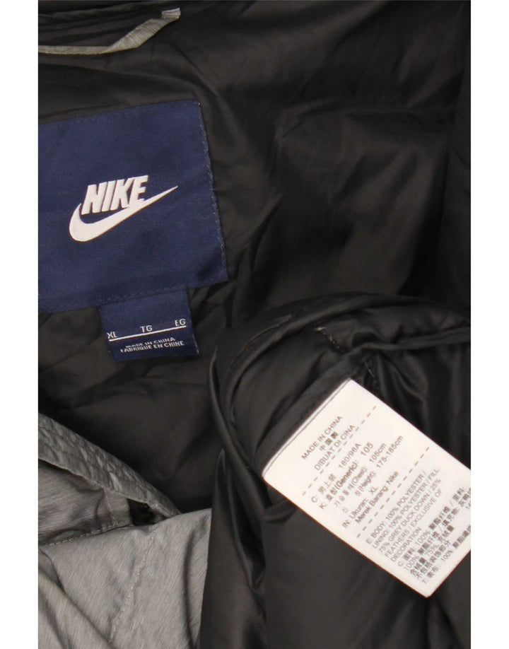 Nike Damen-Kapuzenjacke, gepolstert, UK 18, XL, grau, Polyester