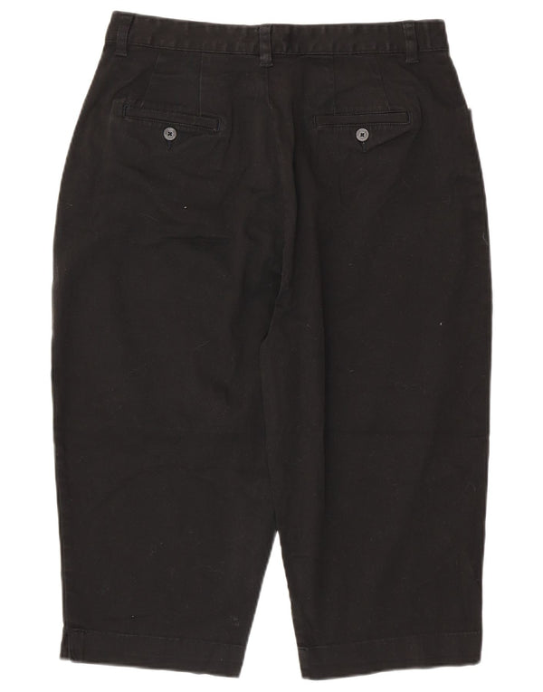 LEE Damen Khakis Capri-Hose mit hoher Taille, US 16, 2XL, W32, L18, schwarze Baumwolle