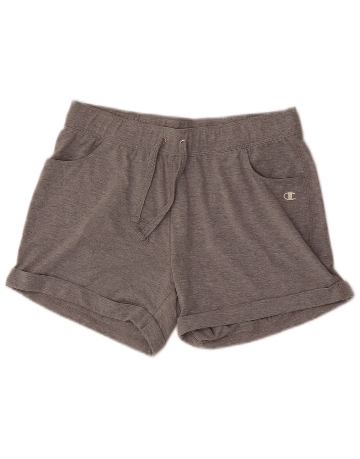 Champion Damen Sportshorts UK 12 Mittelgraue Baumwolle